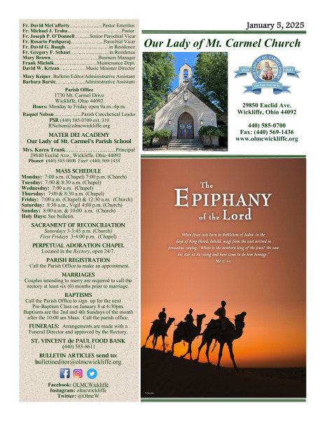January 5, 2025 Bulletin