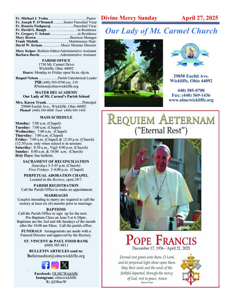 April 27, 2025 Bulletin