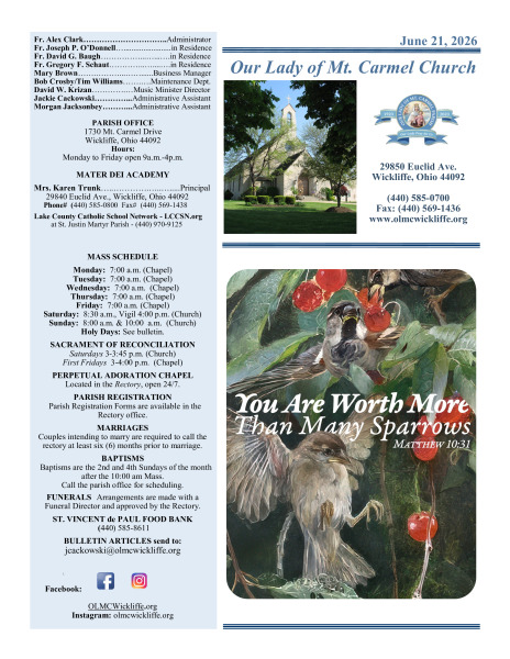 June 21 Bulletin
