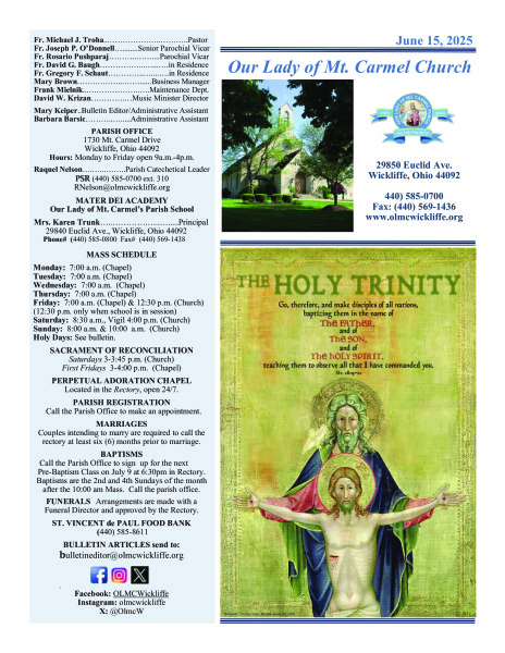 June 15, 2025 Bulletin